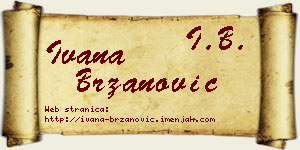 Ivana Brzanović vizit kartica